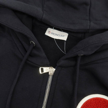 【中古】モンクレール MONCLER コットン スウェット ダブルジップ パーカー ダークネイビー【 S 】【 状態ランクB 】【 メンズ 】