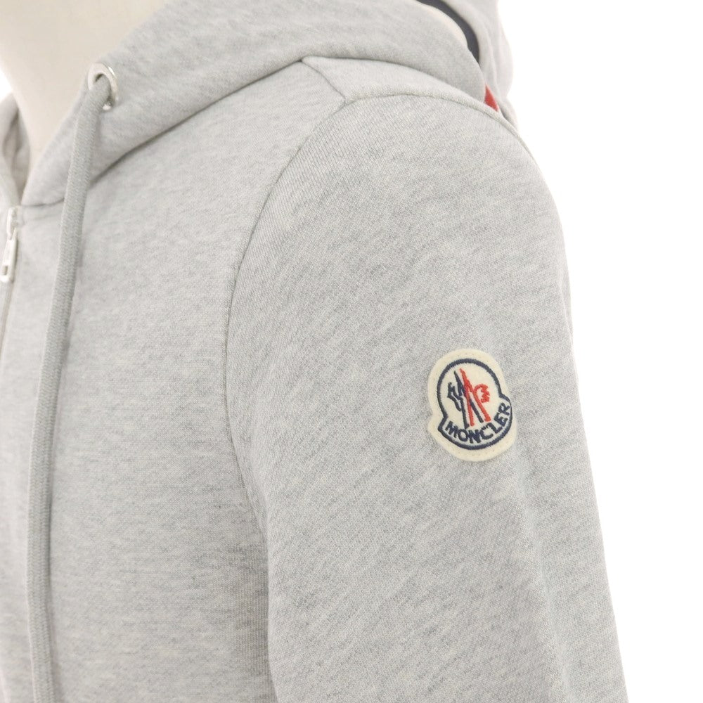 【中古】モンクレール MONCLER コットン スウェット ダブルジップ パーカー グレー【 S 】【 状態ランクB 】【 メンズ 】