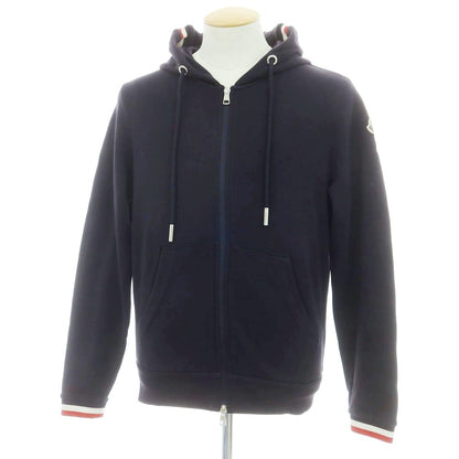 【中古】モンクレール MONCLER コットン スウェット ダブルジップ パーカー ダークネイビー【 S 】【 状態ランクB 】【 メンズ 】