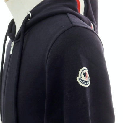【中古】モンクレール MONCLER コットン スウェット ダブルジップ パーカー ダークネイビー【 S 】【 状態ランクB 】【 メンズ 】