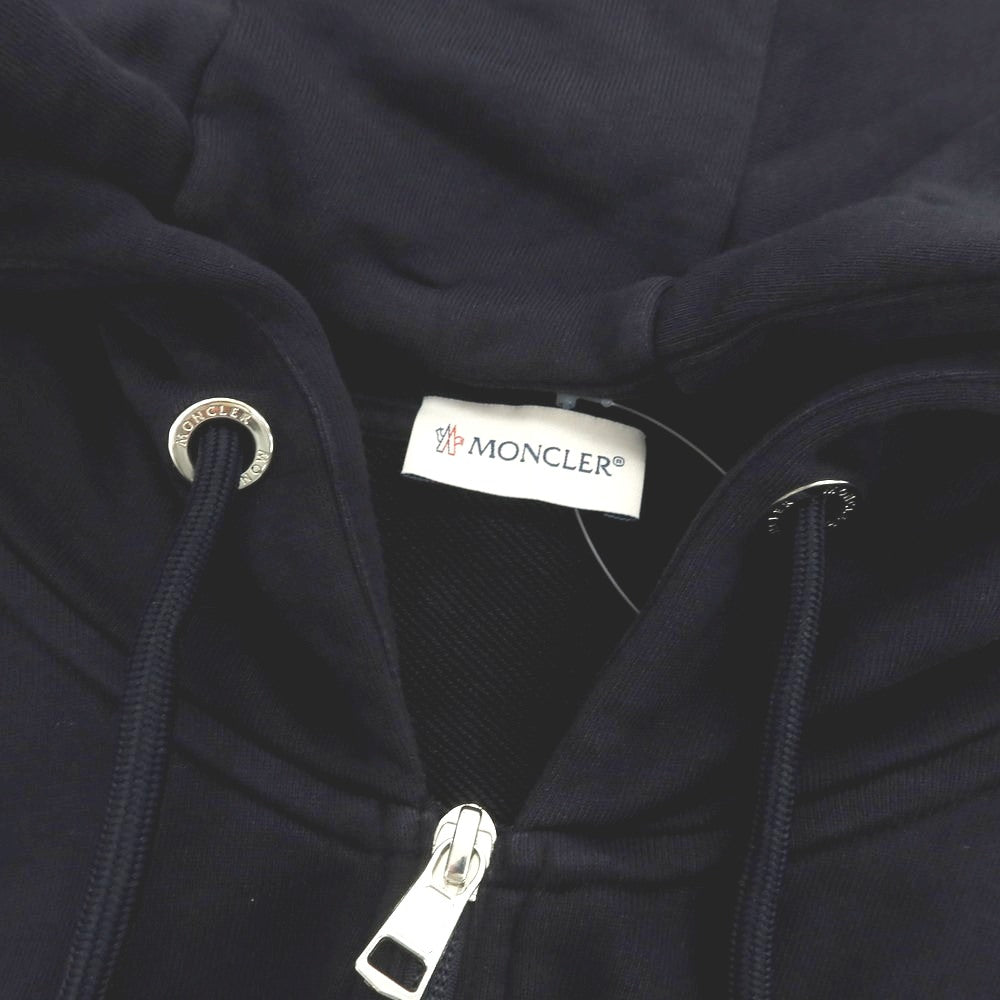 【中古】モンクレール MONCLER コットン スウェット ダブルジップ パーカー ダークネイビー【 S 】【 状態ランクB 】【 メンズ 】