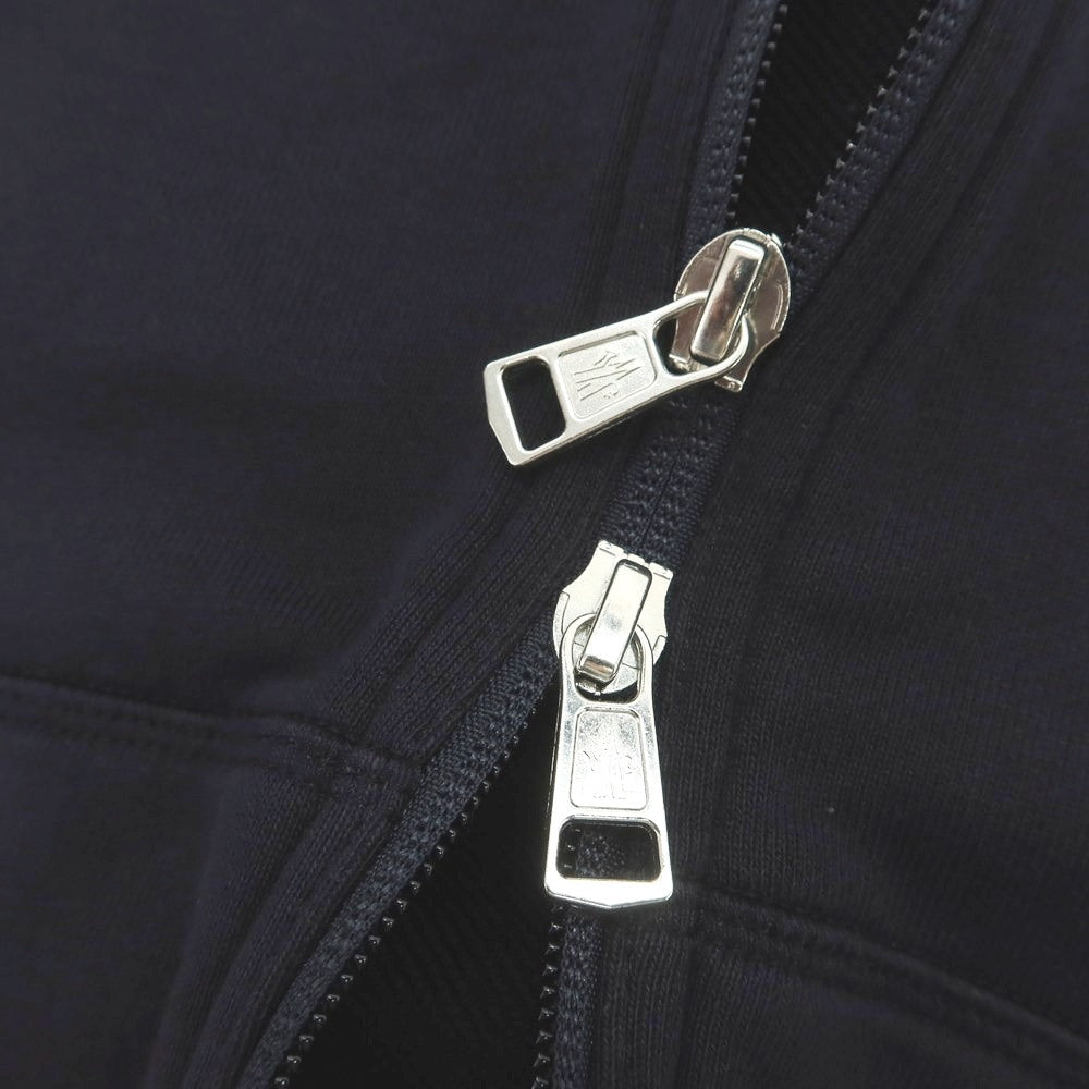 【中古】モンクレール MONCLER コットン スウェット ダブルジップ パーカー ダークネイビー【 S 】【 状態ランクB 】【 メンズ 】