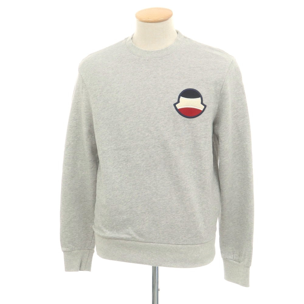【中古】モンクレール MONCLER コットン クルーネック スウェット グレー【 S 】【 状態ランクB 】【 メンズ 】