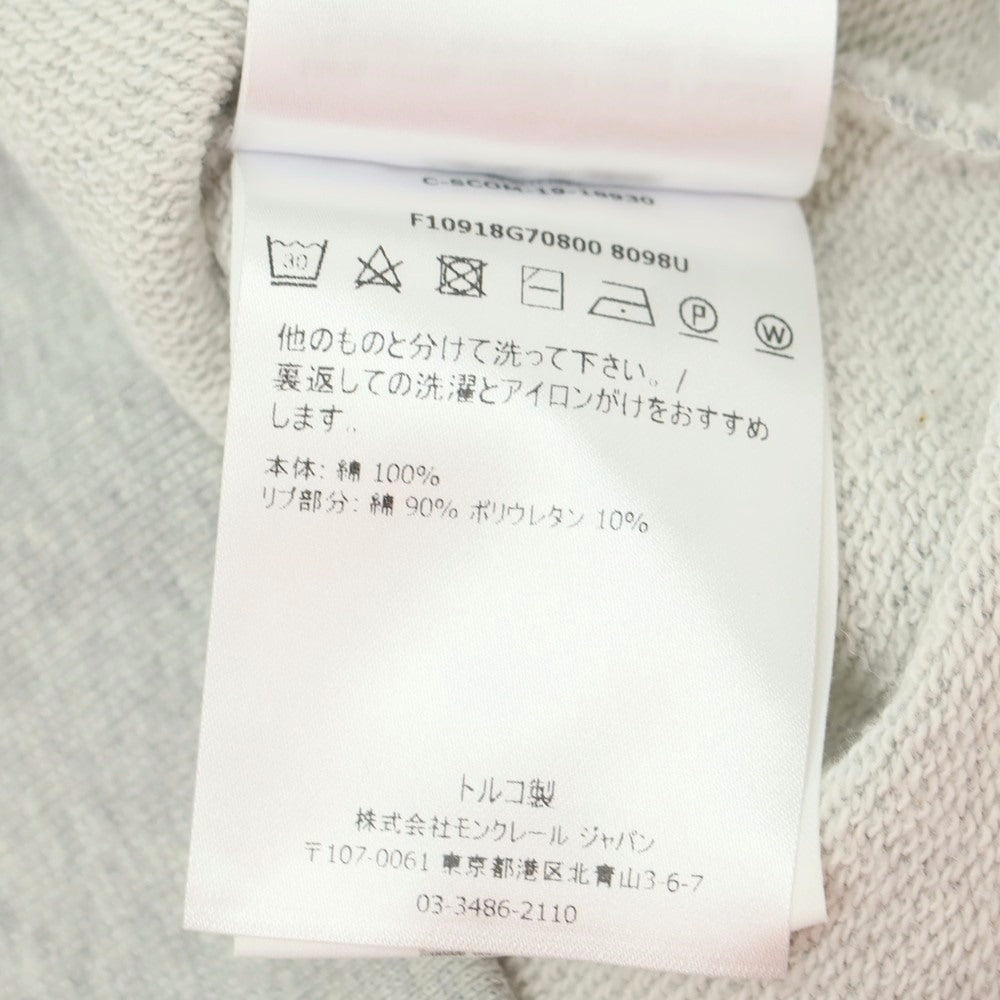 【中古】モンクレール MONCLER コットン クルーネック スウェット グレー【 S 】【 状態ランクB 】【 メンズ 】