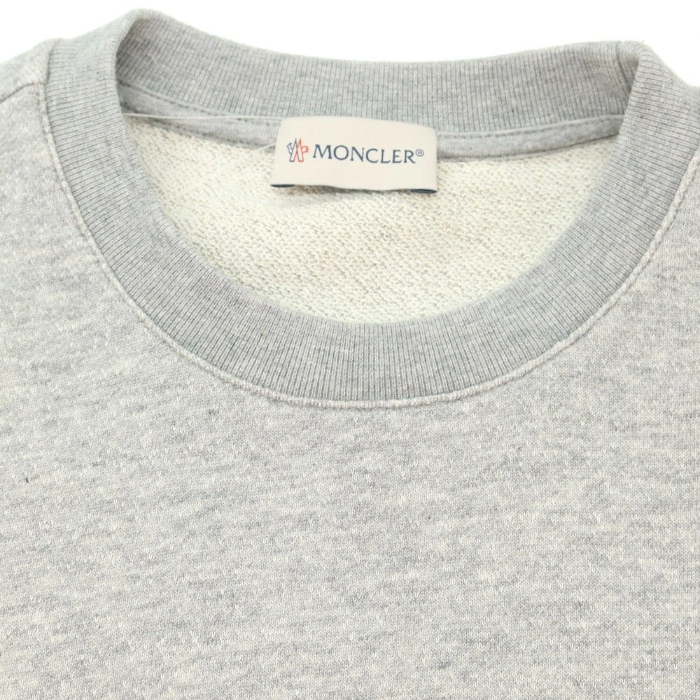 【中古】モンクレール MONCLER コットン クルーネック スウェット グレー【 S 】【 状態ランクB 】【 メンズ 】