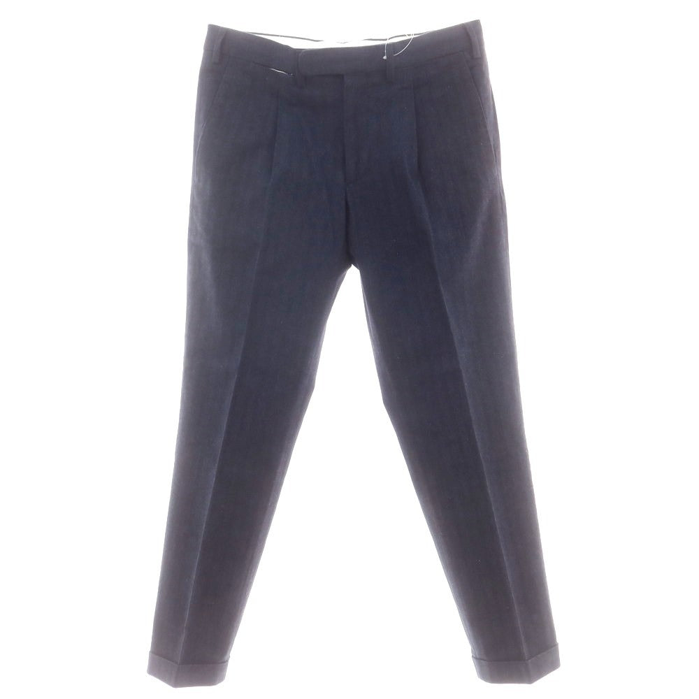 【中古】ルイジ ボレッリ Luigi Borrelli ストレッチコットン カジュアルスラックスパンツ ネイビー【 44 】【 状態ランクB 】【 メンズ 】