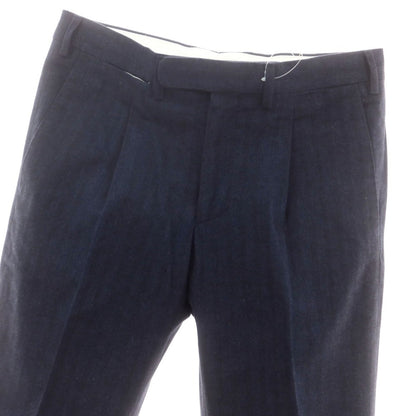【中古】ルイジ ボレッリ Luigi Borrelli ストレッチコットン カジュアルスラックスパンツ ネイビー【 44 】【 状態ランクB 】【 メンズ 】