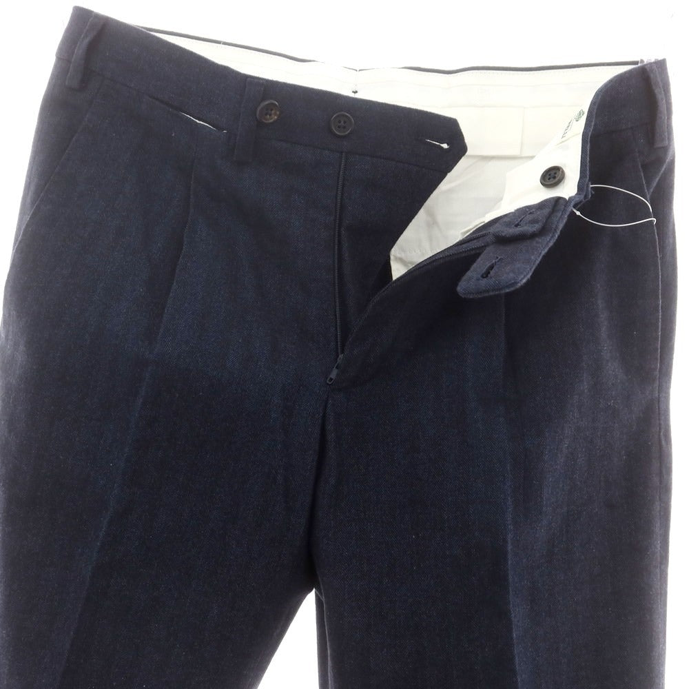 【中古】ルイジ ボレッリ Luigi Borrelli ストレッチコットン カジュアルスラックスパンツ ネイビー【 44 】【 状態ランクB 】【 メンズ 】