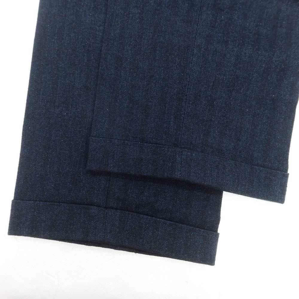 【中古】ルイジ ボレッリ Luigi Borrelli ストレッチコットン カジュアルスラックスパンツ ネイビー【 44 】【 状態ランクB 】【 メンズ 】