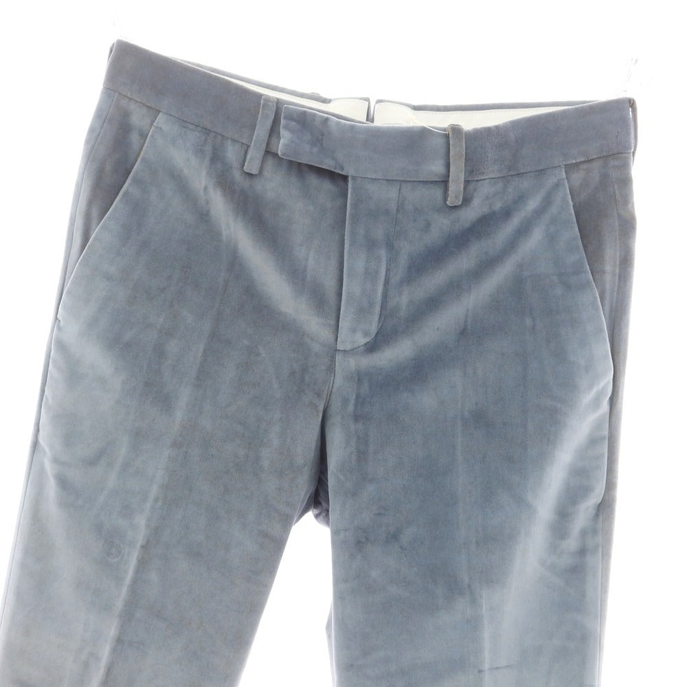 【中古】ピーティートリノ PT TORINO コットンベロア カジュアルスラックスパンツ グレーブルー【 44 】【 状態ランクC 】【 メンズ 】