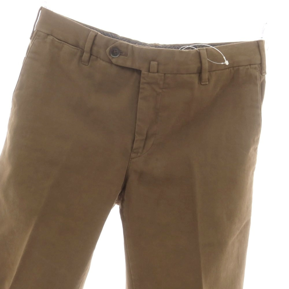 【中古】ピーティーゼロウーノ PT01 ストレッチコットン カジュアルスラックスパンツ ブラウン【 48 】【 状態ランクC 】【 メンズ 】