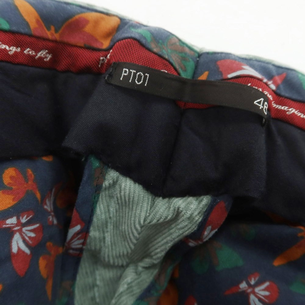 【中古】ピーティーゼロウーノ PT01 ストレッチコットン コーデュロイパンツ セージグリーン【 46 】【 状態ランクC 】【 メンズ 】