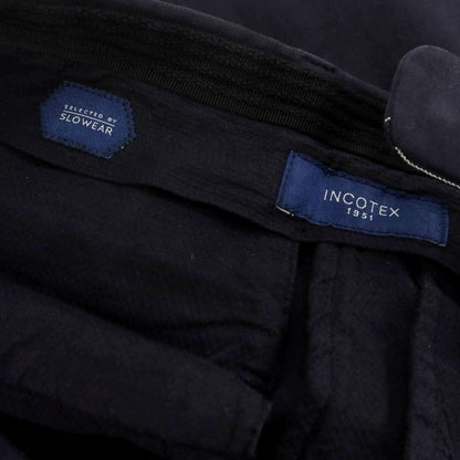 【中古】インコテックス INCOTEX ストレッチコットン カジュアルスラックスパンツ ネイビー【 46 】【 状態ランクC 】【 メンズ 】