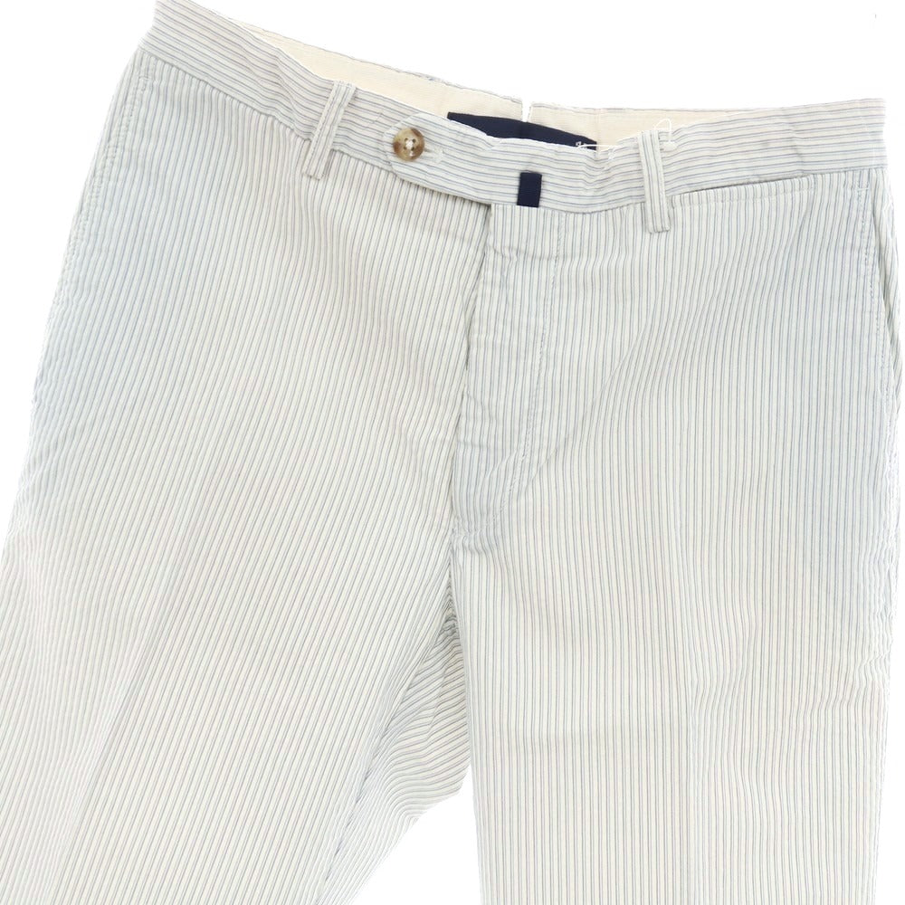 【中古】インコテックス INCOTEX コットン カジュアルスラックスパンツ ホワイトxブルー【 46 】【 状態ランクC 】【 メンズ 】