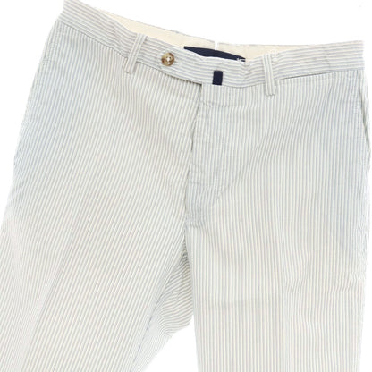 【中古】インコテックス INCOTEX コットン カジュアルスラックスパンツ ホワイトxブルー【 46 】【 状態ランクC 】【 メンズ 】