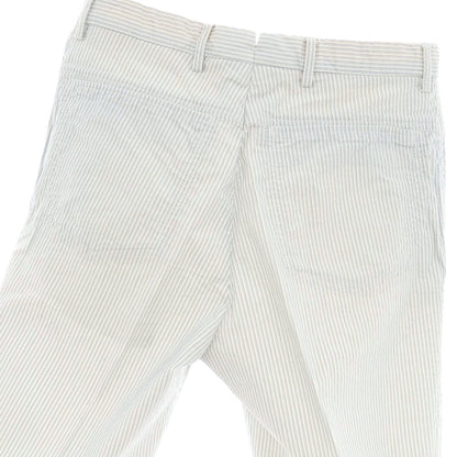 【中古】インコテックス INCOTEX コットン カジュアルスラックスパンツ ホワイトxブルー【 46 】【 状態ランクC 】【 メンズ 】