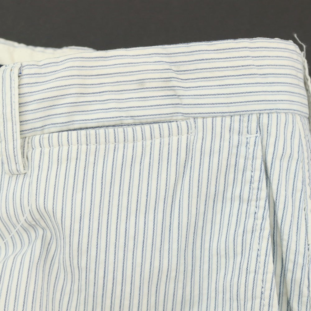 【中古】インコテックス INCOTEX コットン カジュアルスラックスパンツ ホワイトxブルー【 46 】【 状態ランクC 】【 メンズ 】