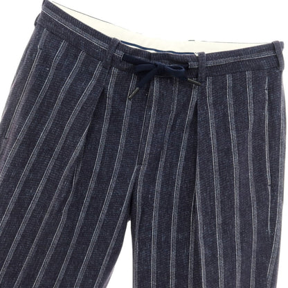 【中古】チルコロ1901 CIRCOLO 1901 ストレッチコットン カジュアルスラックスパンツ ネイビーxホワイト【 46 】【 状態ランクC 】【 メンズ 】