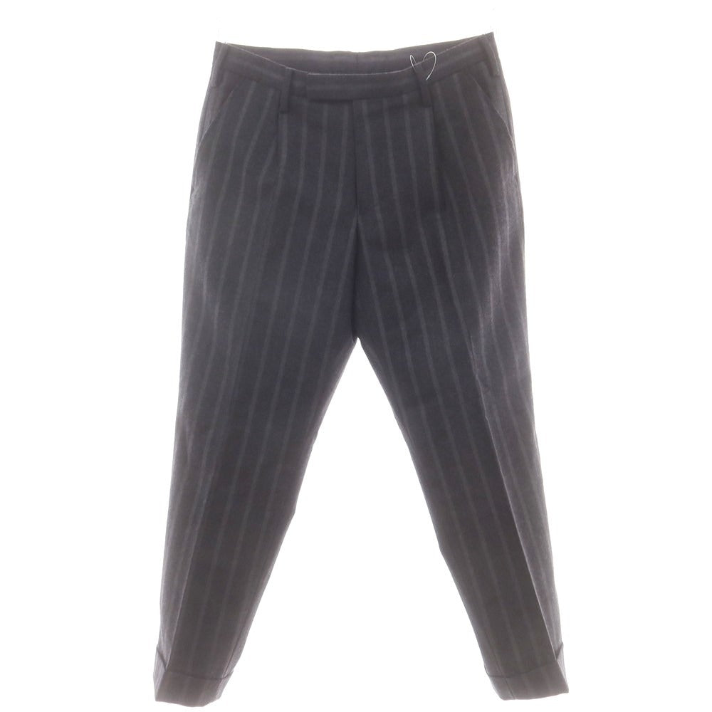 【中古】デザインワークス DESIGNWORKS ウール ストライプ カジュアルスラックスパンツ グレー【 46 】【 状態ランクB 】【 メンズ 】