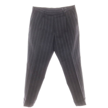【中古】デザインワークス DESIGNWORKS ウール ストライプ カジュアルスラックスパンツ グレー【 46 】【 状態ランクB 】【 メンズ 】