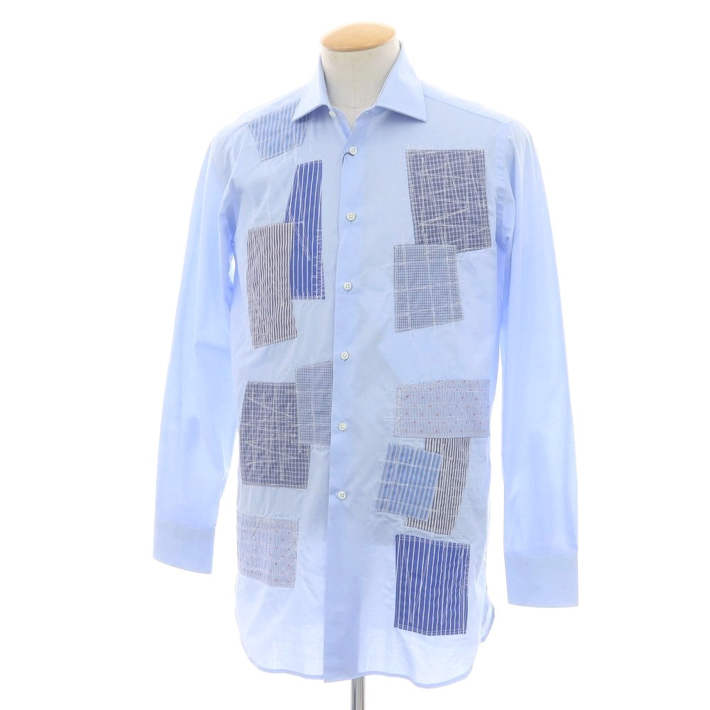 【中古】ジュンヤワタナベ マン JUNYA WATANABE MAN × GUY ROVER 2025年春夏 ワイドカラー カジュアルシャツ ライトブルー【 S 】【 状態ランクB 】【 メンズ 】