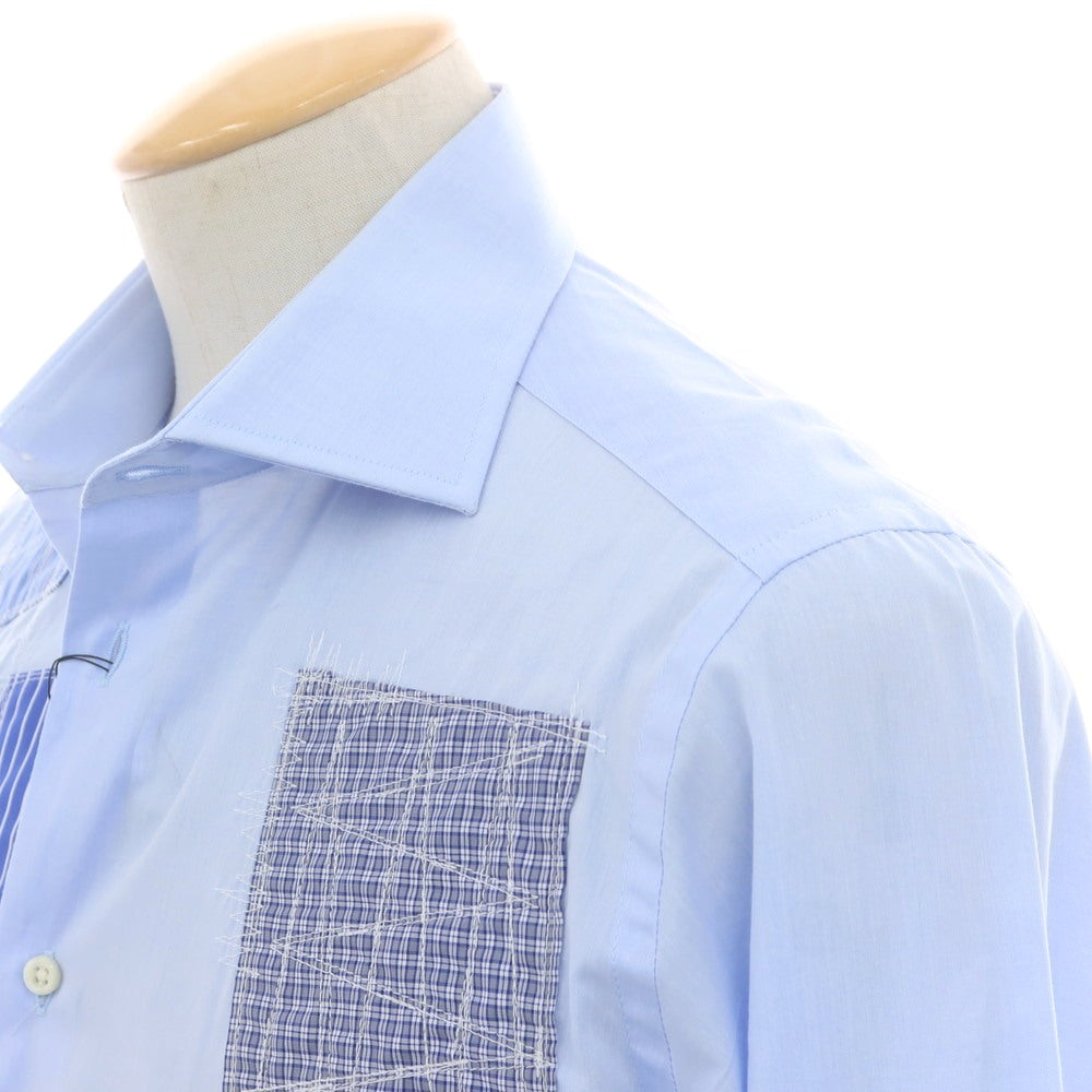 【中古】ジュンヤワタナベ マン JUNYA WATANABE MAN × GUY ROVER 2025年春夏 ワイドカラー カジュアルシャツ ライトブルー【 S 】【 状態ランクB 】【 メンズ 】