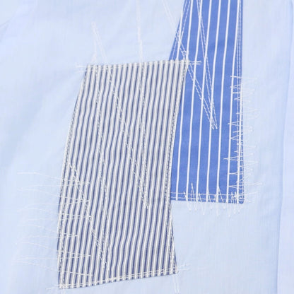 【中古】ジュンヤワタナベ マン JUNYA WATANABE MAN × GUY ROVER 2025年春夏 パッチワーク カジュアルシャツ ライトブルー【 S 】【 状態ランクA 】【 メンズ 】