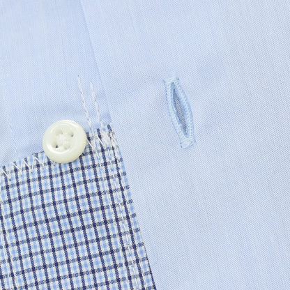 【中古】ジュンヤワタナベ マン JUNYA WATANABE MAN × GUY ROVER 2025年春夏 パッチワーク カジュアルシャツ ライトブルー【 S 】【 状態ランクA 】【 メンズ 】