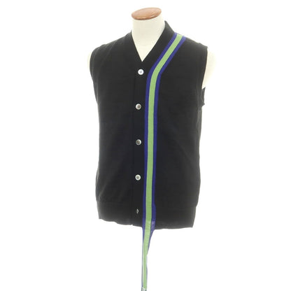 【中古】コムデギャルソン オムドゥ COMME des GARCONS HOMME DEUX 2025年春夏 ハイゲージ アクリルウール ニットベスト ブラック【 M 】【 状態ランクA 】【 メンズ 】