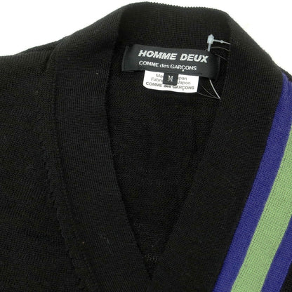 【中古】コムデギャルソン オムドゥ COMME des GARCONS HOMME DEUX 2025年春夏 ハイゲージ アクリルウール ニットベスト ブラック【 M 】【 状態ランクA 】【 メンズ 】