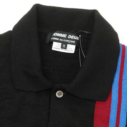 【中古】コムデギャルソン オムドゥ COMME des GARCONS HOMME DEUX 2025年春夏 アクリルウール 半袖 ポロニット ブラック【 M 】【 状態ランクA 】【 メンズ 】