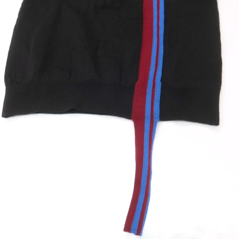 【中古】コムデギャルソン オムドゥ COMME des GARCONS HOMME DEUX 2025年春夏 アクリルウール 半袖 ポロニット ブラック【サイズM】【 状態ランクA 】【 メンズ 】 [CPD]