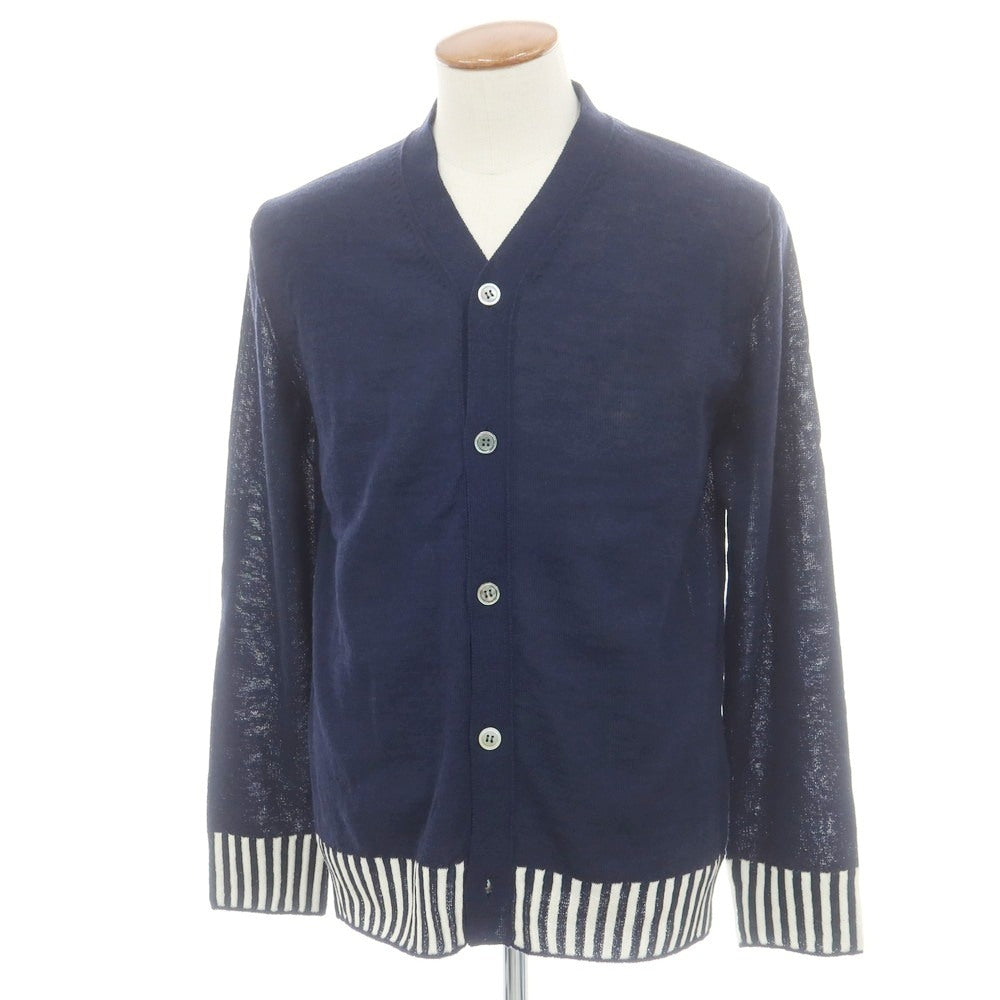【中古】コムデギャルソン オムドゥ COMME des GARCONS HOMME DEUX 2025年春夏 ウール カーディガン ネイビー【 M 】【 状態ランクA 】【 メンズ 】