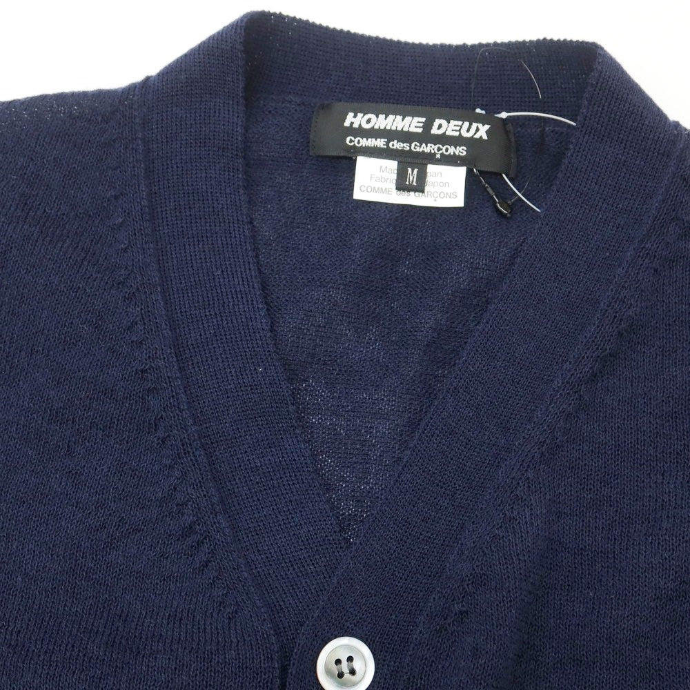 【中古】コムデギャルソン オムドゥ COMME des GARCONS HOMME DEUX 2025年春夏 ウール カーディガン ネイビー【 M 】【 状態ランクA 】【 メンズ 】