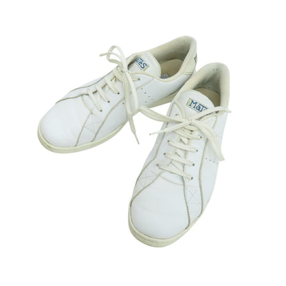 【中古】マテス Mates レザー スニーカー ホワイト【 27 】【 状態ランクC 】【 メンズ 】
