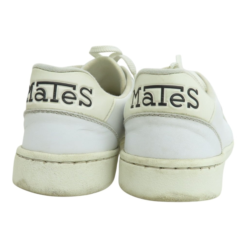 【中古】マテス Mates レザー スニーカー ホワイト【 27 】【 状態ランクC 】【 メンズ 】