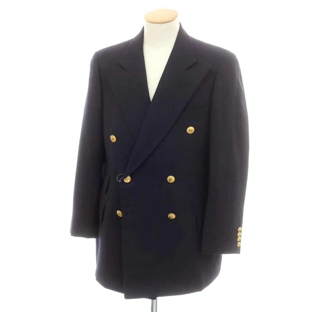 【中古】ポロ ラルフローレン Polo Ralph Lauren ウール ダブル テーラードジャケット ネイビー【 180-99-91 】【 状態ランクC 】【 メンズ 】