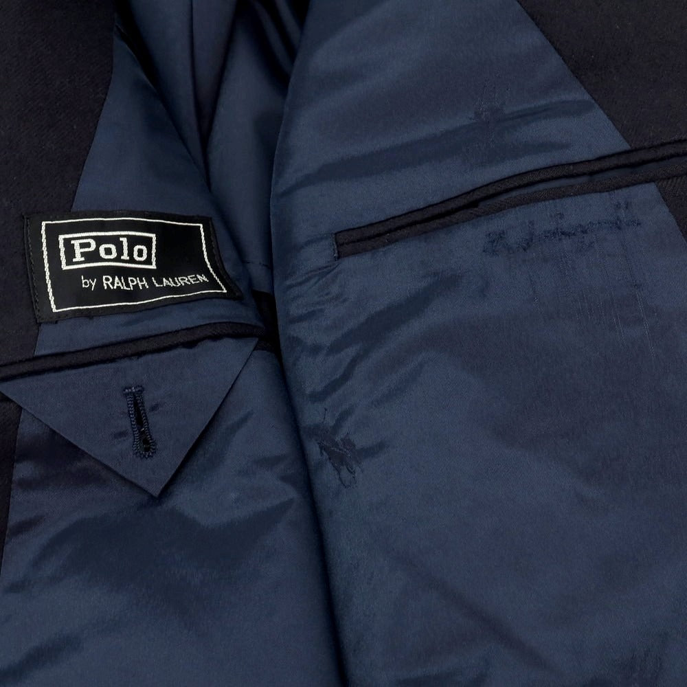 【中古】ポロ ラルフローレン Polo Ralph Lauren ウール ダブル テーラードジャケット ネイビー【 180-99-91 】【 状態ランクC 】【 メンズ 】