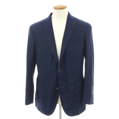 【中古】ボリオリ BOGLIOLI DOVER シルク 3B テーラードジャケット ネイビー【 48 】【 状態ランクC 】【 メンズ 】