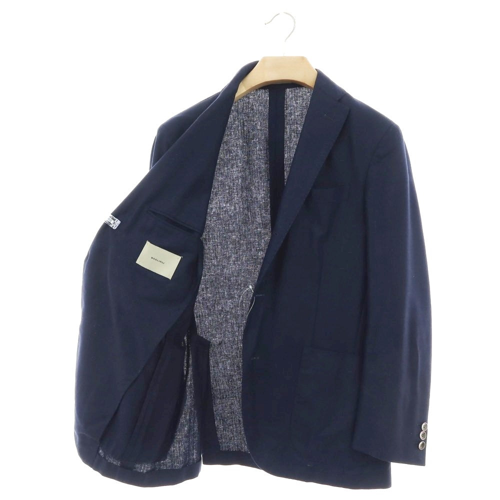 【中古】ボリオリ BOGLIOLI DOVER シルク 3B テーラードジャケット ネイビー【 48 】【 状態ランクC 】【 メンズ 】