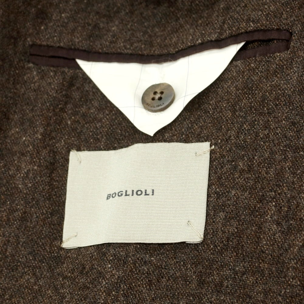 【中古】ボリオリ BOGLIOLI DOVER ウール テーラードジャケット ブラウン【 48 】【 状態ランクC 】【 メンズ 】