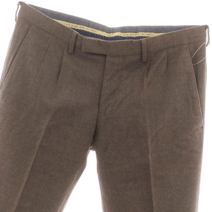 【中古】ジェルマーノ GERMANO ストレッチウール ドレススラックスパンツ ブラウン系【 48 】【 状態ランクB 】【 メンズ 】