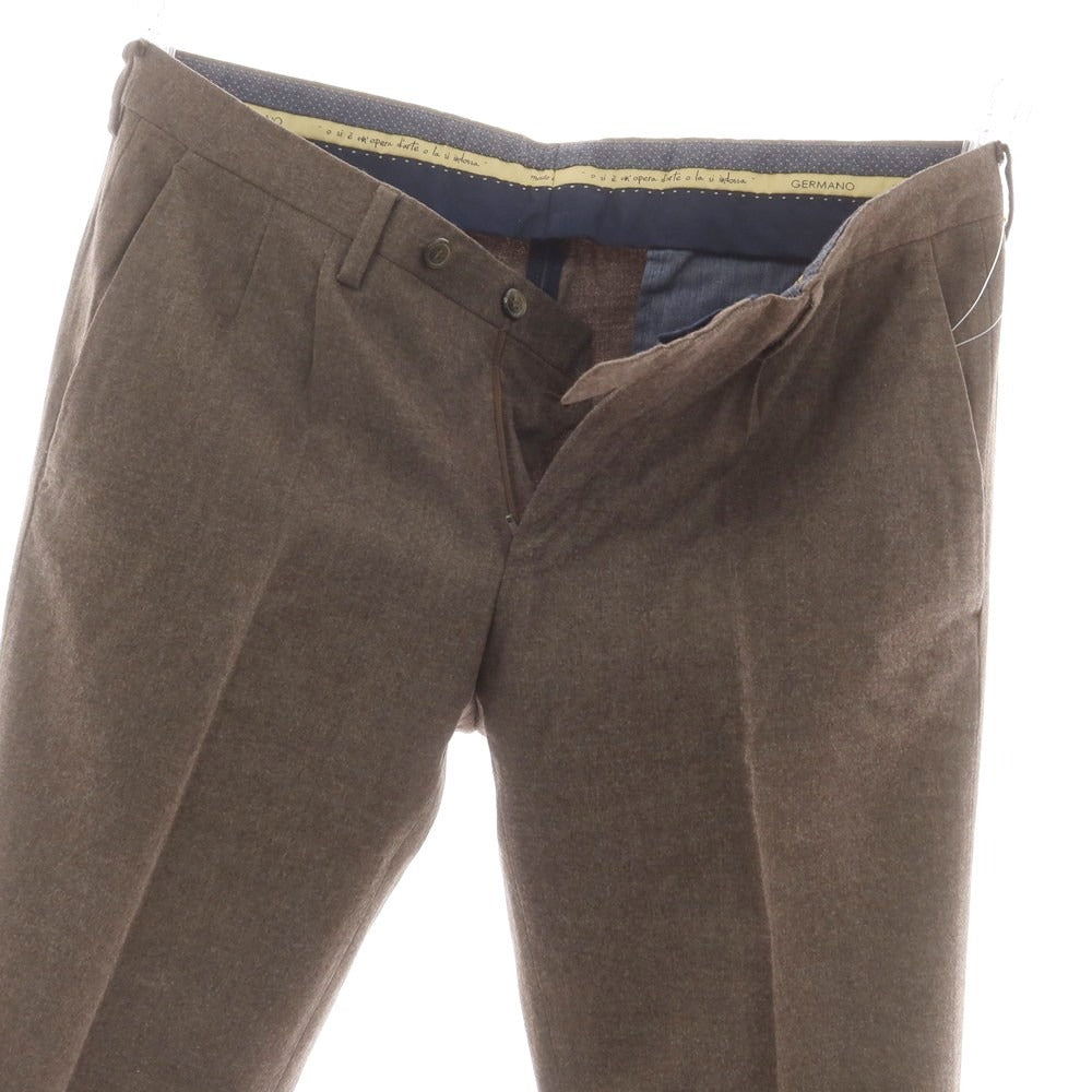 【中古】ジェルマーノ GERMANO ストレッチウール ドレススラックスパンツ ブラウン系【 48 】【 状態ランクB 】【 メンズ 】