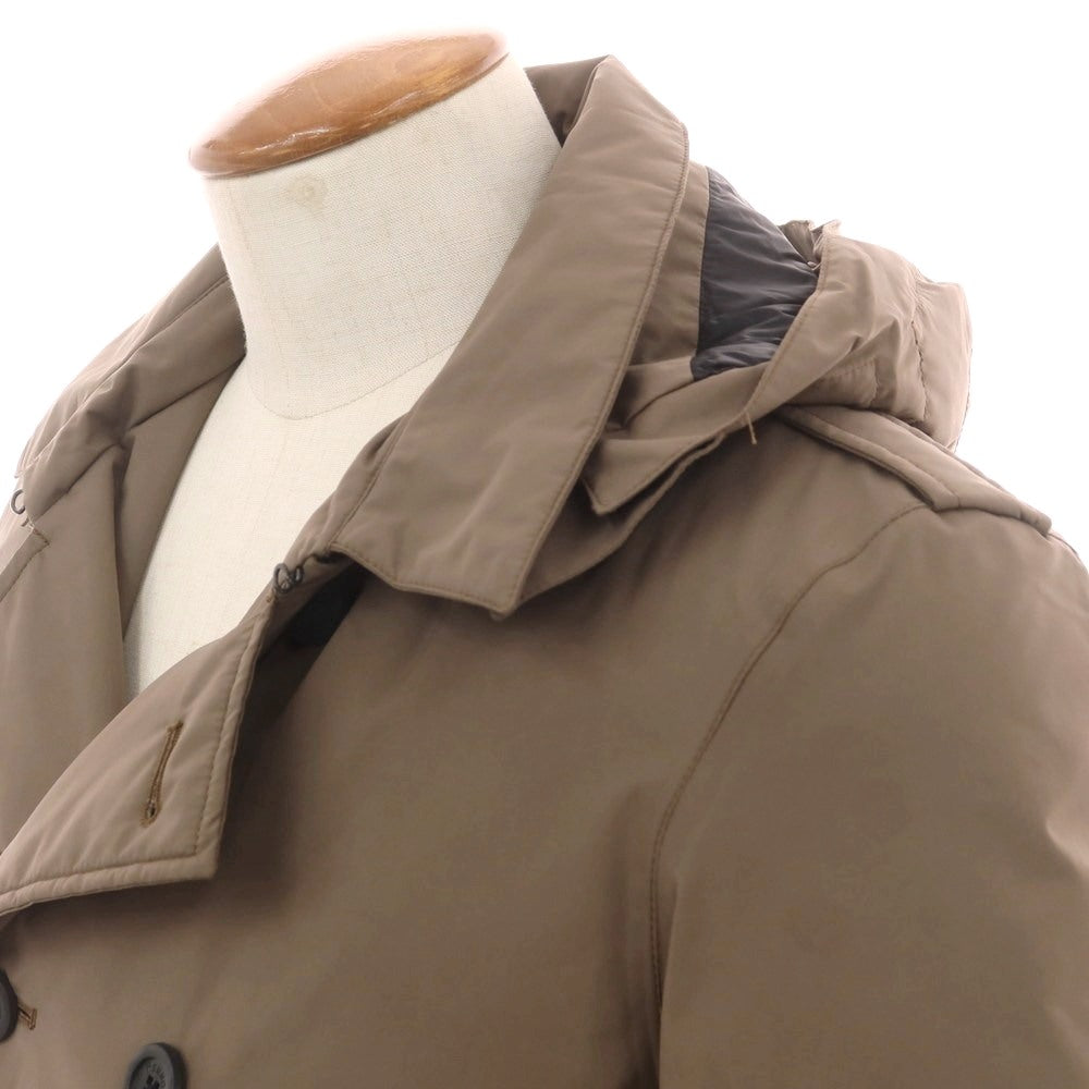 【中古】ヘルノ Herno Laminar GORE-TEX ダブルブレスト ダウンコート ブラウン【 46 】【 状態ランクC 】【 メンズ 】