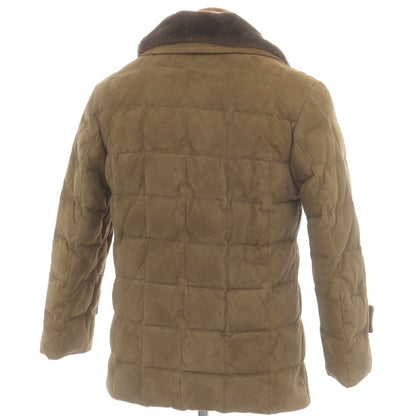 【中古】エンメティ EMMETI ゴートスキン スエード ダブルブレスト ダウンジャケット ブラウン【 46 】【 状態ランクD 】【 メンズ 】