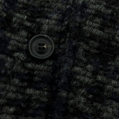 【中古】ティージャケット T-JACKET ポリエステルウール チェック ニットジャケット ネイビーxグレー【 S 】【 状態ランクB 】【 メンズ 】