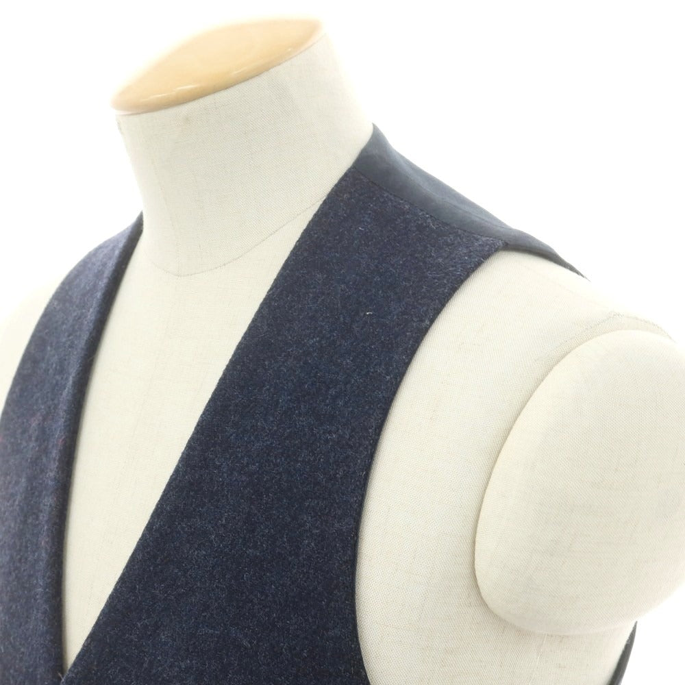 【中古】ラルディーニ LARDINI ツイードウール ドレス系ジレ ネイビー【 サイズ44 】【 状態ランクC 】【 メンズ 】 [CPD]