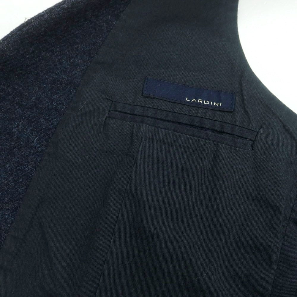 【中古】ラルディーニ LARDINI ツイードウール ドレス系ジレ ネイビー【 44 】【 状態ランクC 】【 メンズ 】