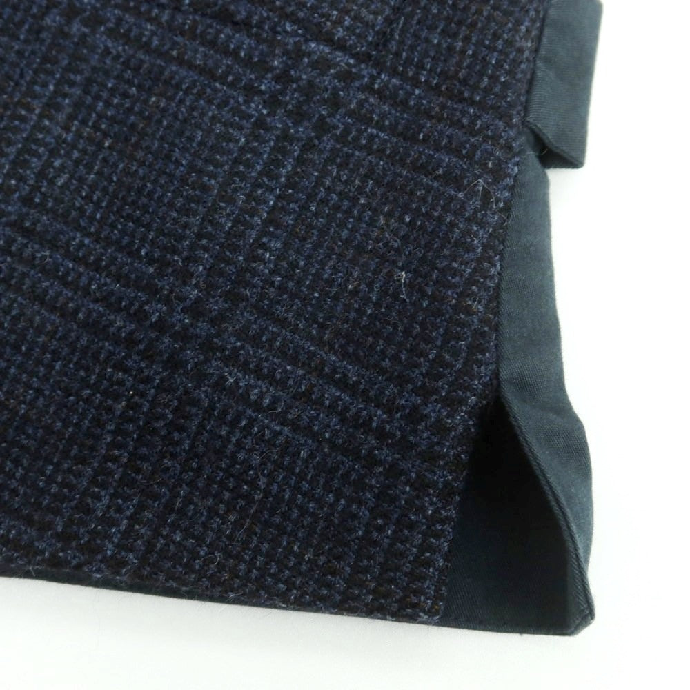 【中古】ラルディーニ LARDINI ウール チェック ドレス系ジレ ネイビー【 サイズ44 】【 状態ランクC 】【 メンズ 】 [CPD]