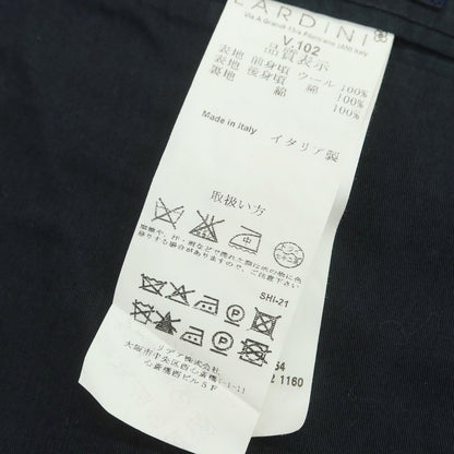 【中古】ラルディーニ LARDINI ウール チェック ドレス系ジレ ネイビー【 44 】【 状態ランクC 】【 メンズ 】